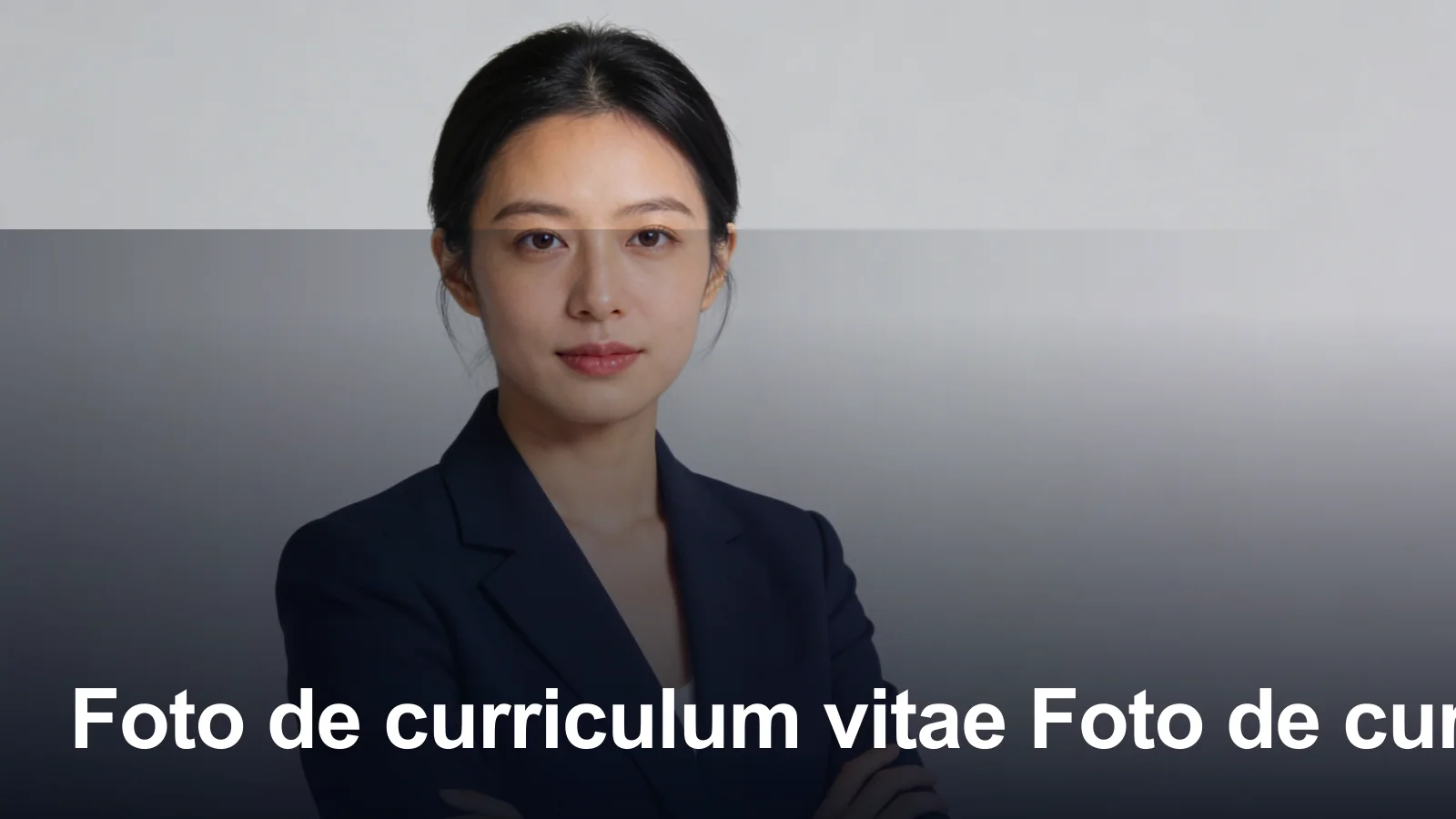 Foto de curriculum vitae profesional con fondo neutro, encuadre limpio y ropa sobria